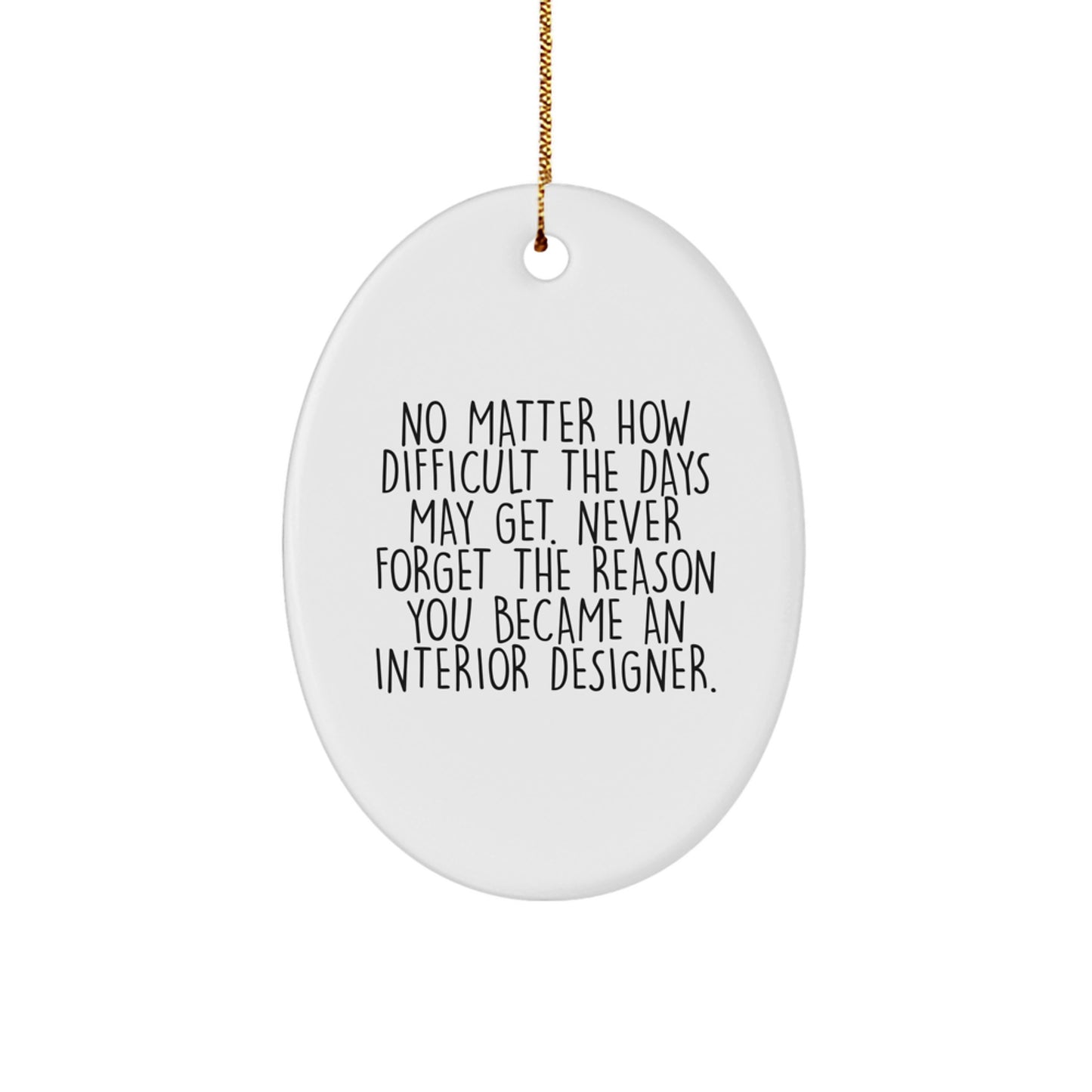 For Him Interior Designer Keepsake Elegant Christmas Ornament Gift - Image 1