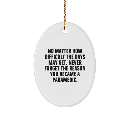 Rescue Worker Oval Ornament Gifts from Men to Rescue Worker Friends - Never Forget the Reason - Oval Shaped MDF Christmas Unique Gifts - Image 1