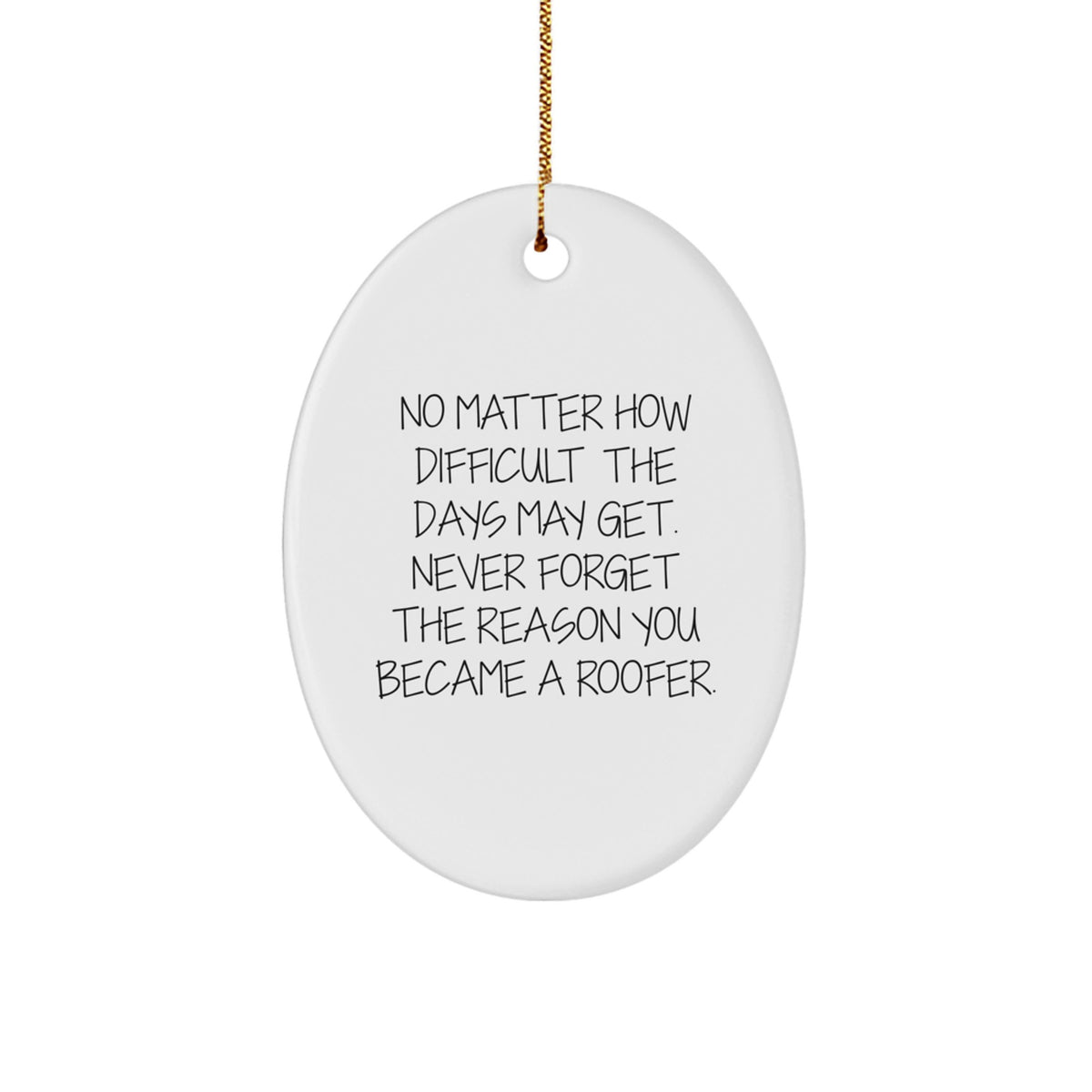 Roofer Keepsake Christmas Ornament for Him Motivational Quote Gift - Image 1