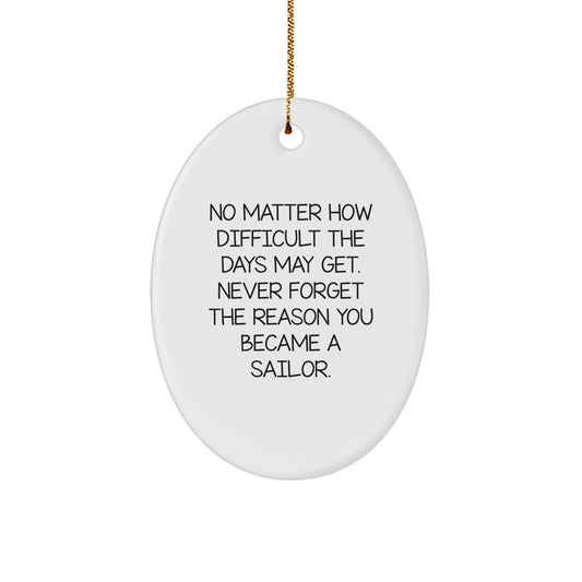 Motivational Sailor Christmas Ornament Gift for Friends Novelty - Image 1