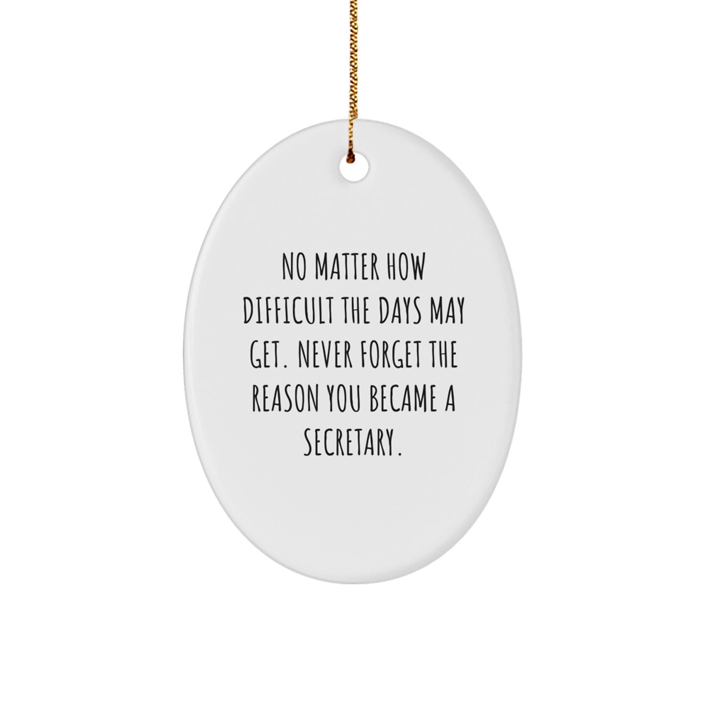 Christmas Unique Gift for Her Secretary Motivational Present Ornament - Image 1
