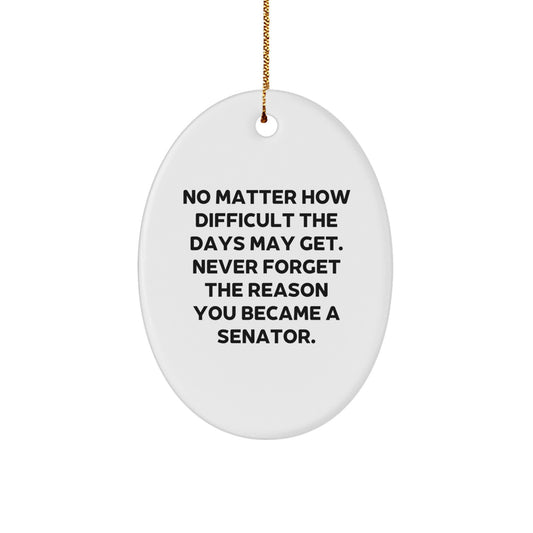 Motivational Senator Christmas Ornament for Friends Novelty Gift - Image 1