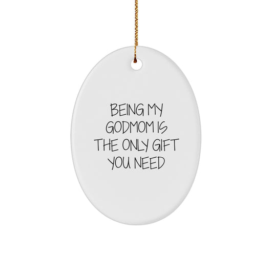 Godmom Keepsake Christmas Ornament for Him Gift Heartwarming Memorable - Image 1