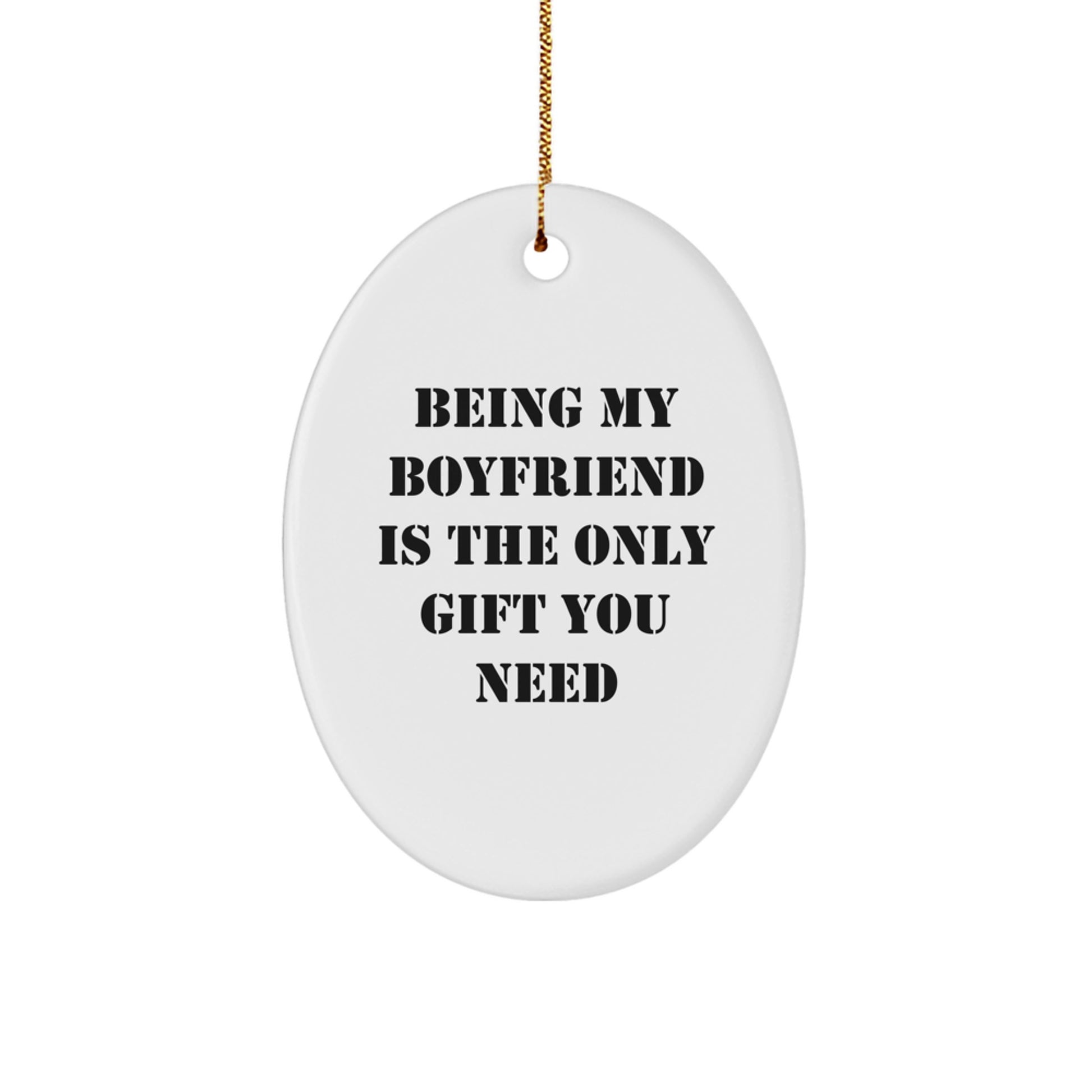 Funny Sweetheart Oval Ornament Gifts from Men to Sweetheart for Christmas Unique Decorations - Image 1