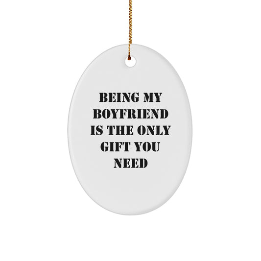 Funny Sweetheart Oval Ornament Gifts from Men to Sweetheart for Christmas Unique Decorations - Image 1