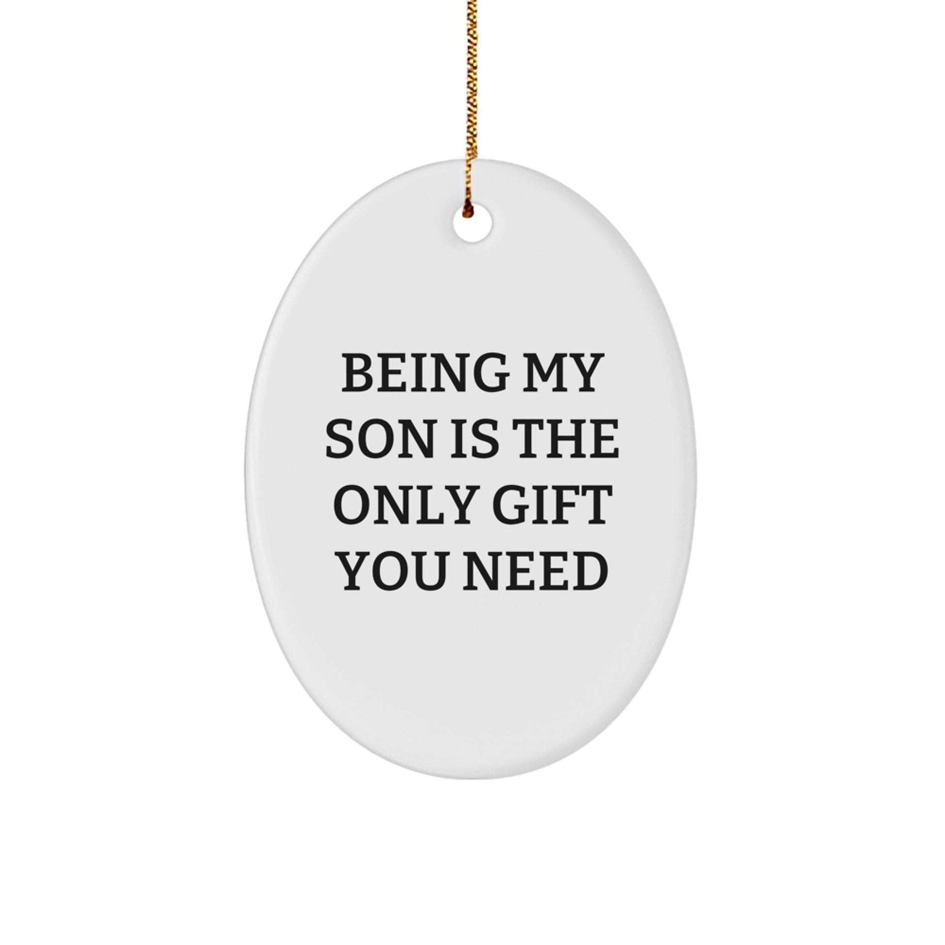 Heartfelt Son Oval Christmas Ornament Novelty for Grandpa Gift - Image 1