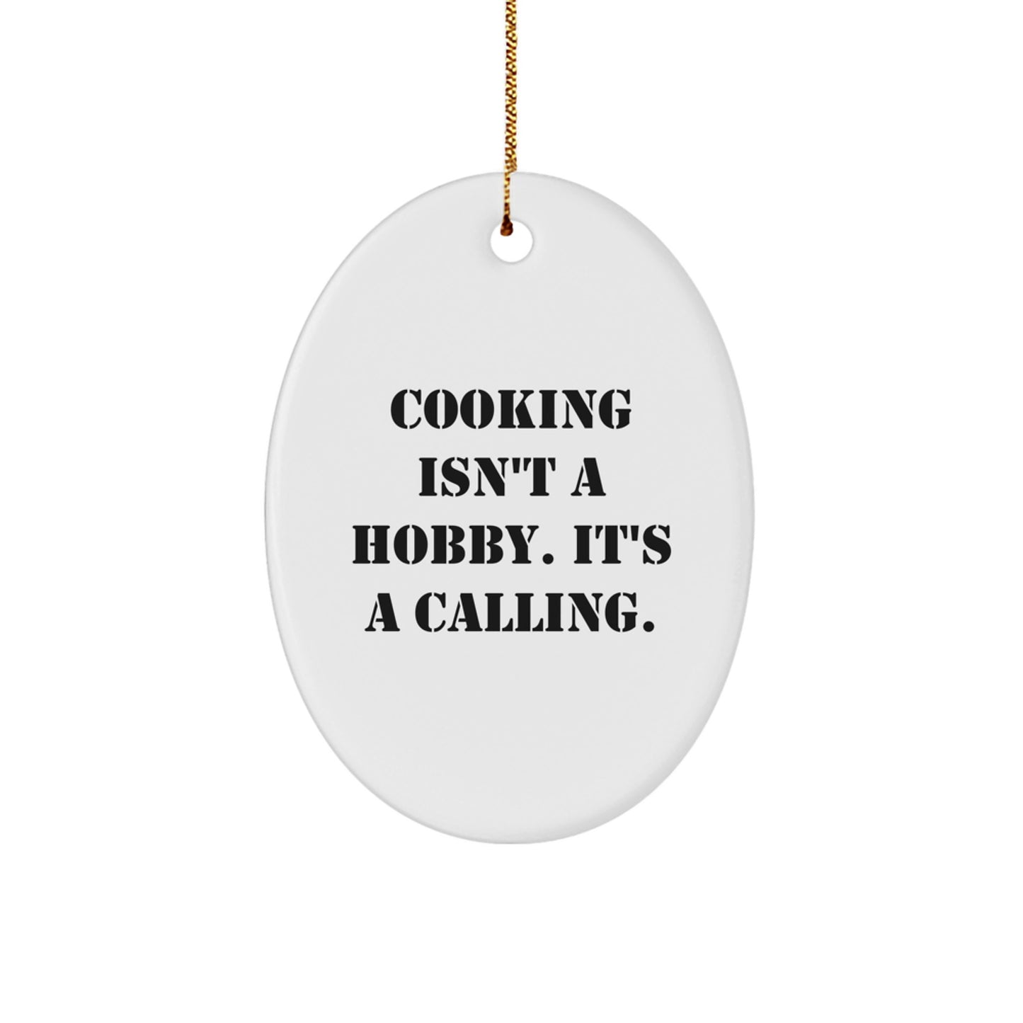 Chef Dad Keepsake Christmas Ornament for Him Gift – Cooking Isn't A - Image 1