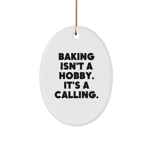 Baking Gifts for Men Oval Ornament Funny Quote Christmas Unique Gifts from Family - Image 1