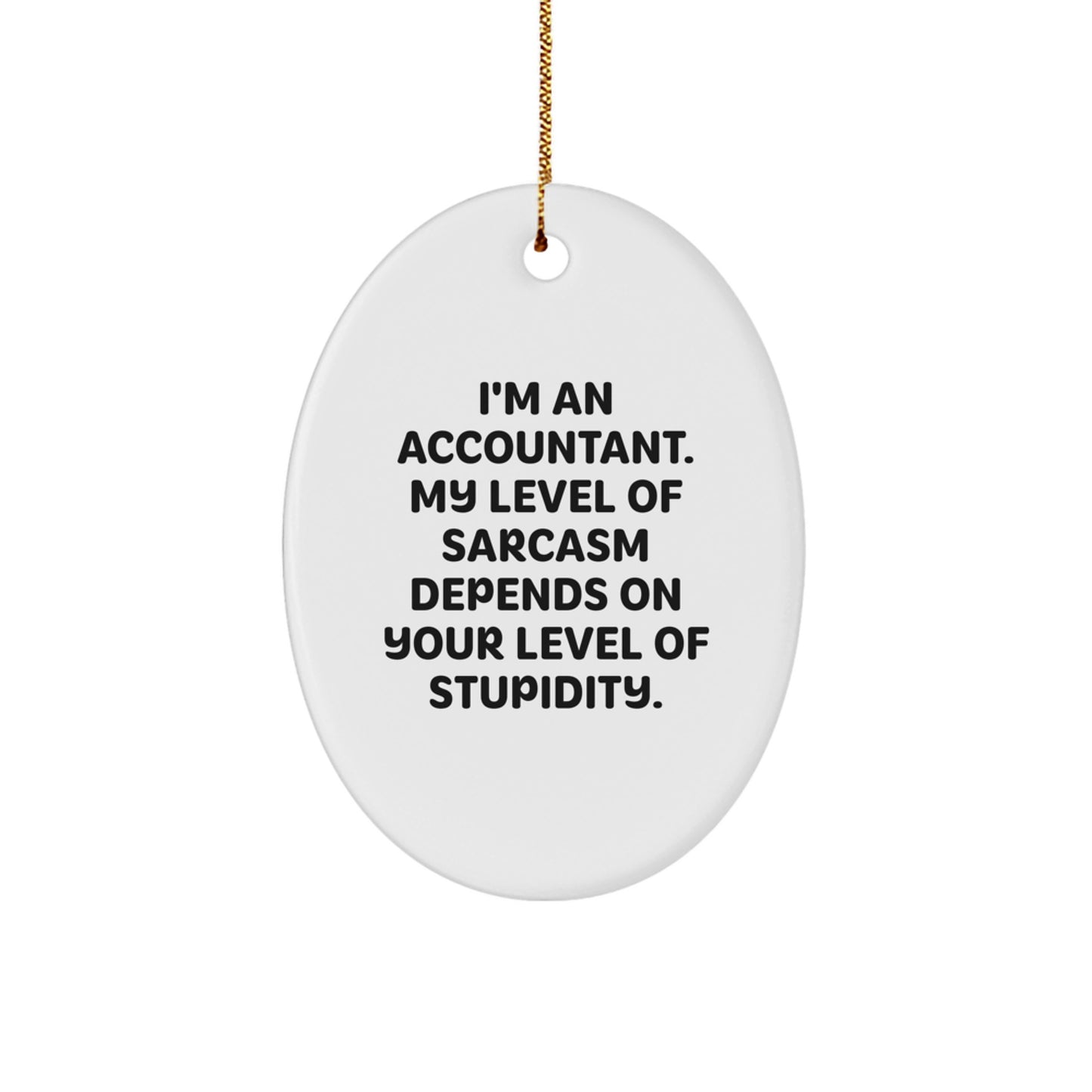 Funny Accountant Quotes Oval Ornament Gifts from Men for Women Friends Coworkers Christmas Unique Gifts - Image 1