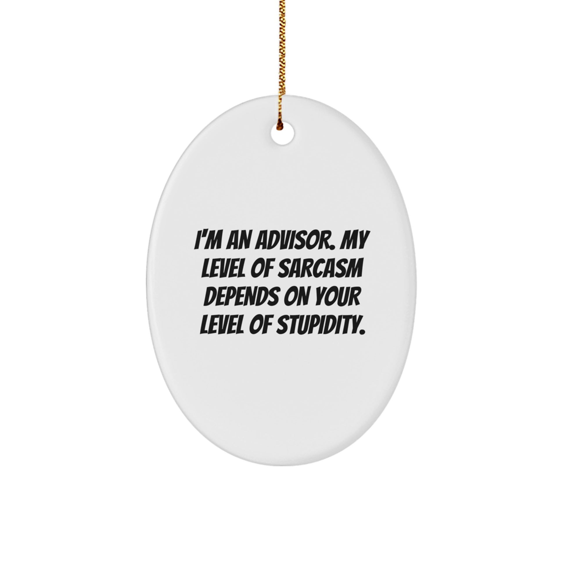 Funny Advisor Oval Ornament Gifts from Friends, Gifts for Advisors, Unique Christmas Unique Gifts - Image 1