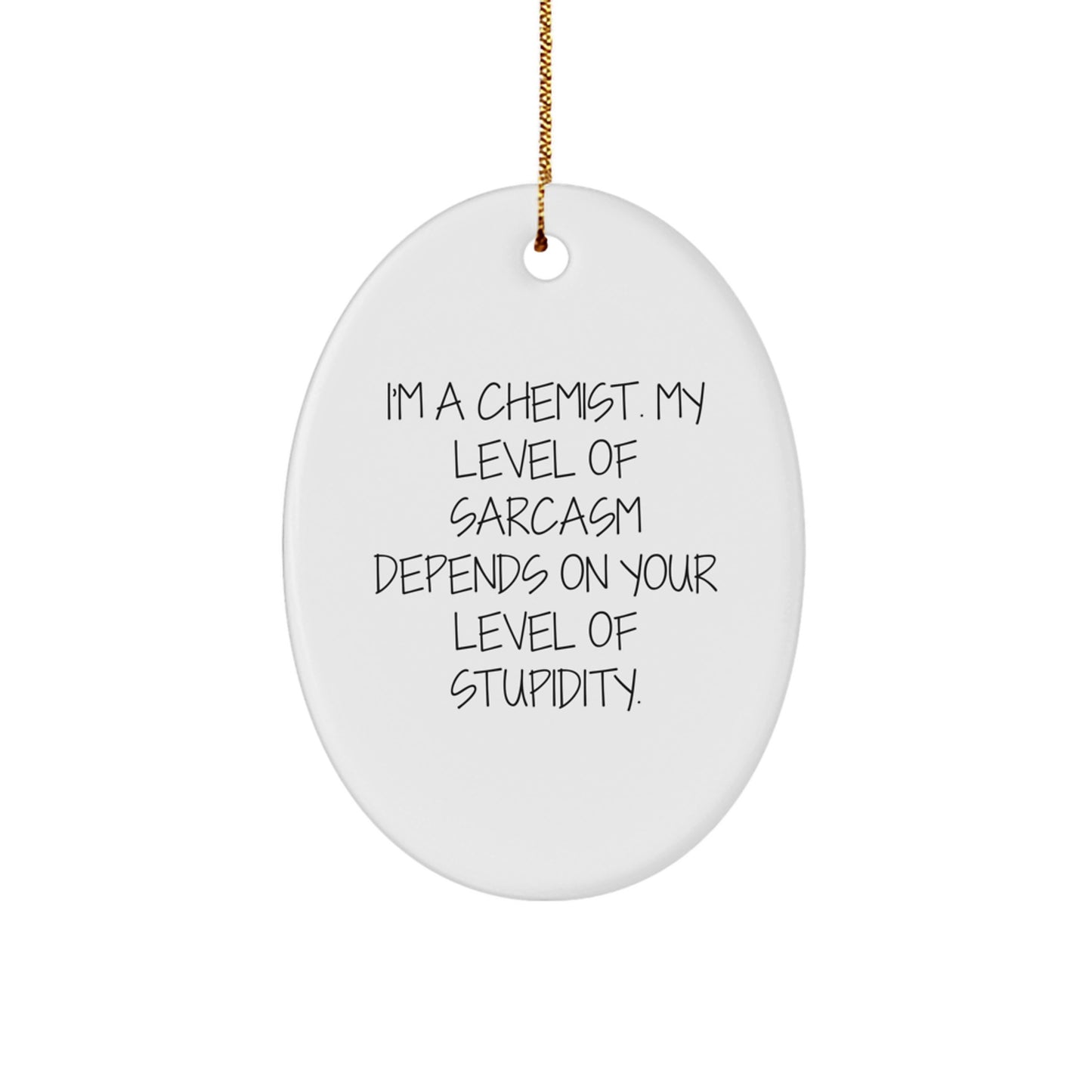 Funny Chemist Oval Ornament Gifts from Friends for Coworkers - Christmas Unique Gifts for Men Women Family - Image 1
