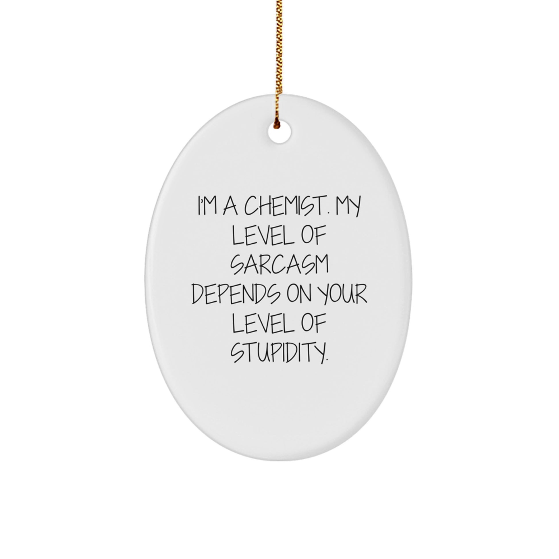 Funny Chemist Oval Ornament Gifts from Friends for Coworkers - Christmas Unique Gifts for Men Women Family - Image 1