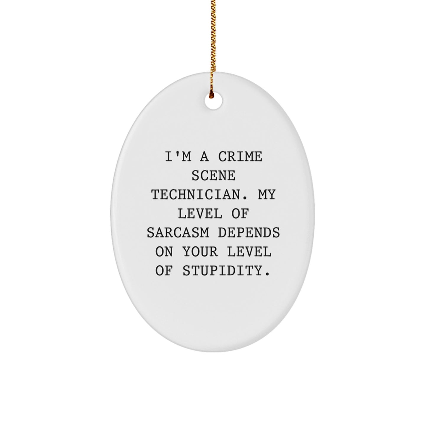 Crime Scene Technician Keepsake Christmas Ornament for Him Gift - Image 1