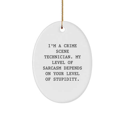 Crime Scene Technician Keepsake Christmas Ornament for Him Gift - Image 1
