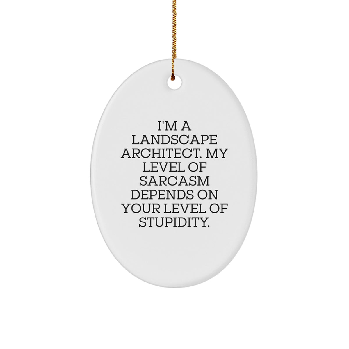 Landscape Architect Oval Ornament Gift for Her Present – Christmas - Image 1
