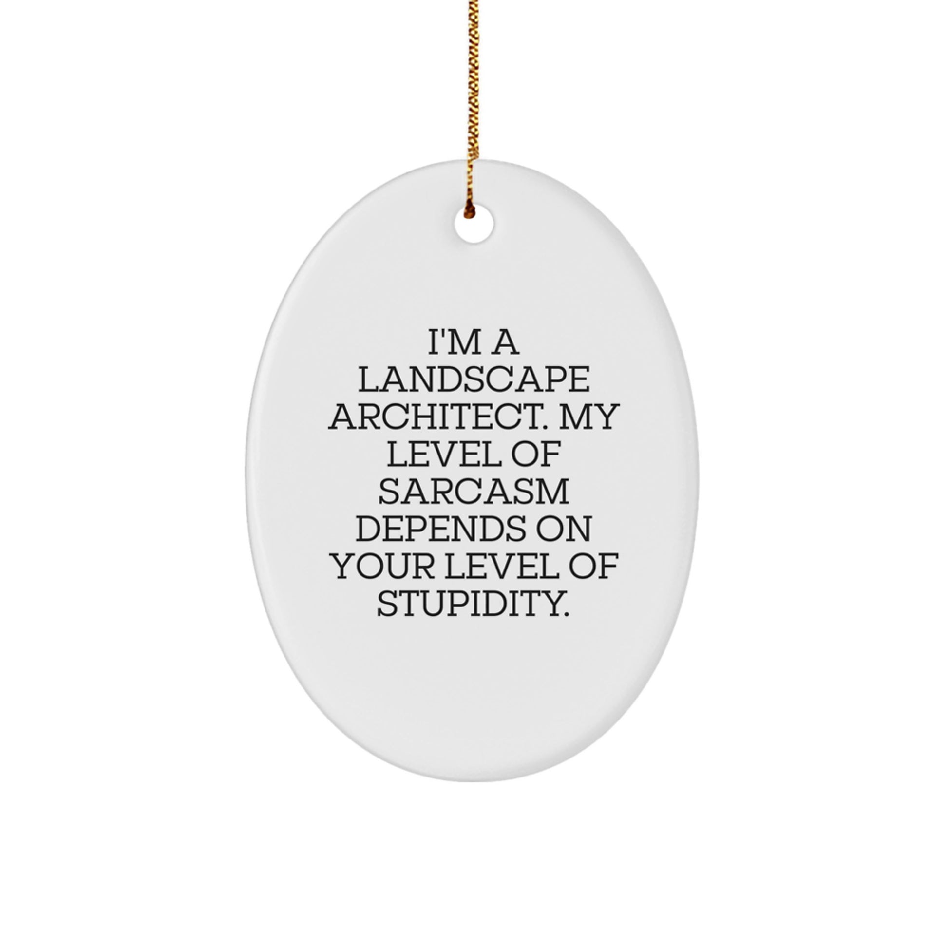 Landscape Architect Oval Ornament Gift for Her Present – Christmas - Image 1