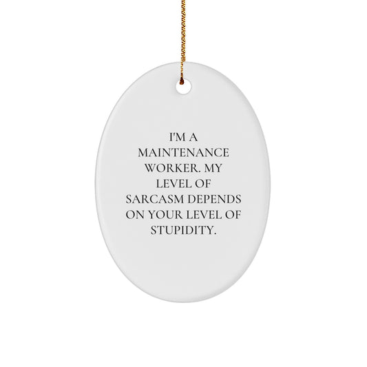 Maintenance Worker Keepsake Christmas Ornament for Him Gift - Image 1