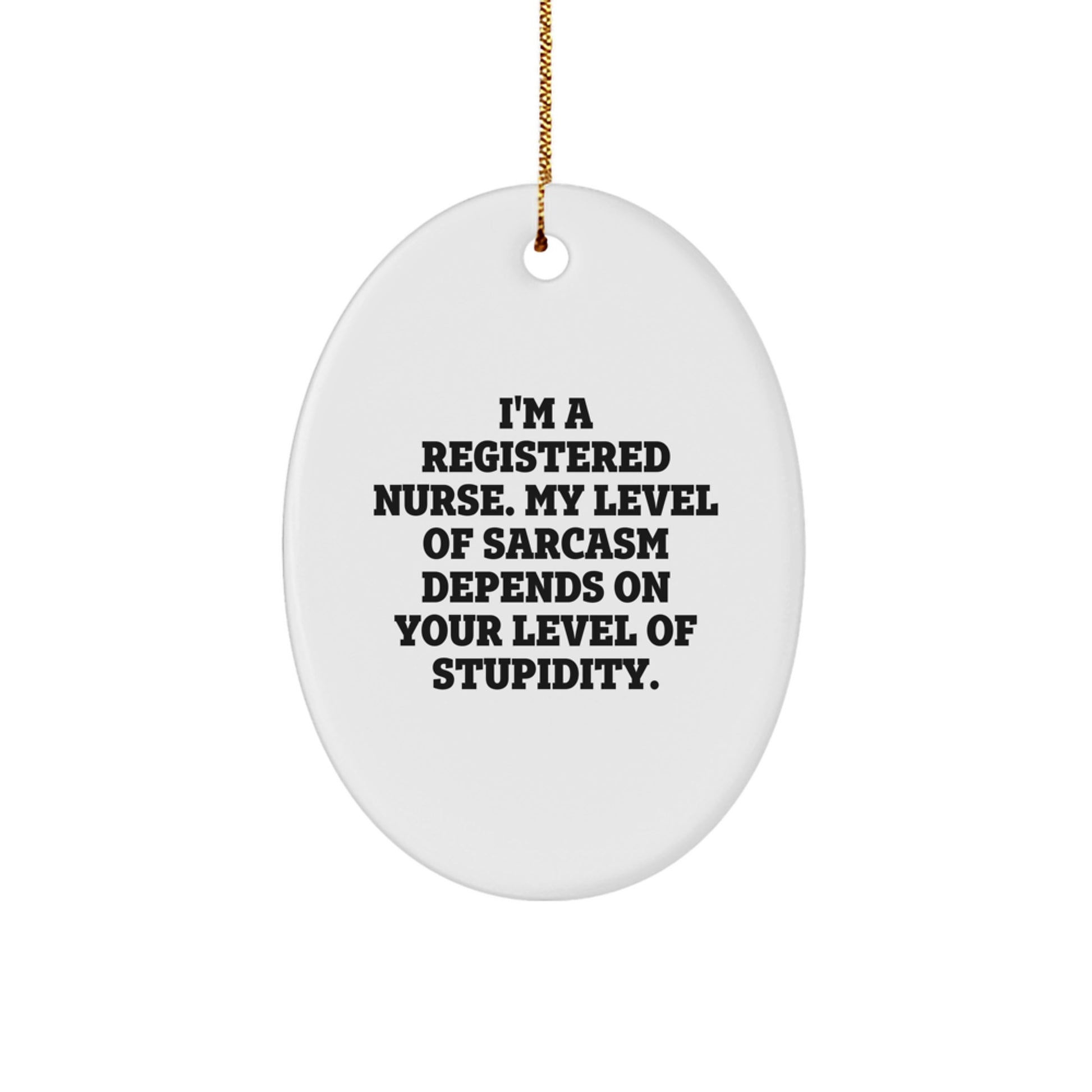 Registered Nurse Keepsake Bright Christmas Ornament for Him Gift - Image 1