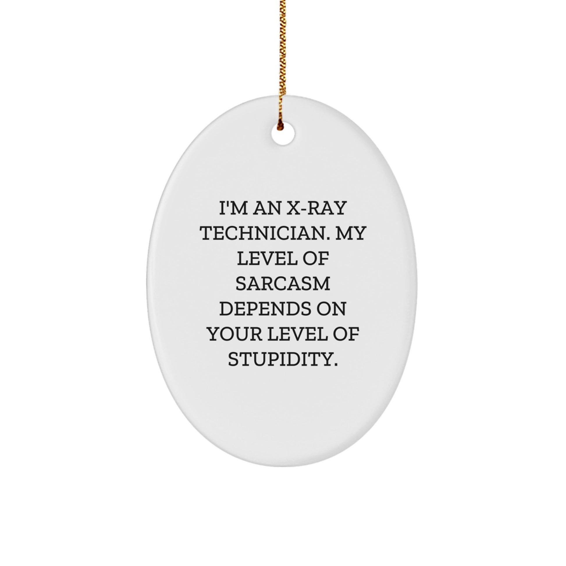 Christmas Gift for Her X-Ray Technician Oval Ornament Present - Image 1