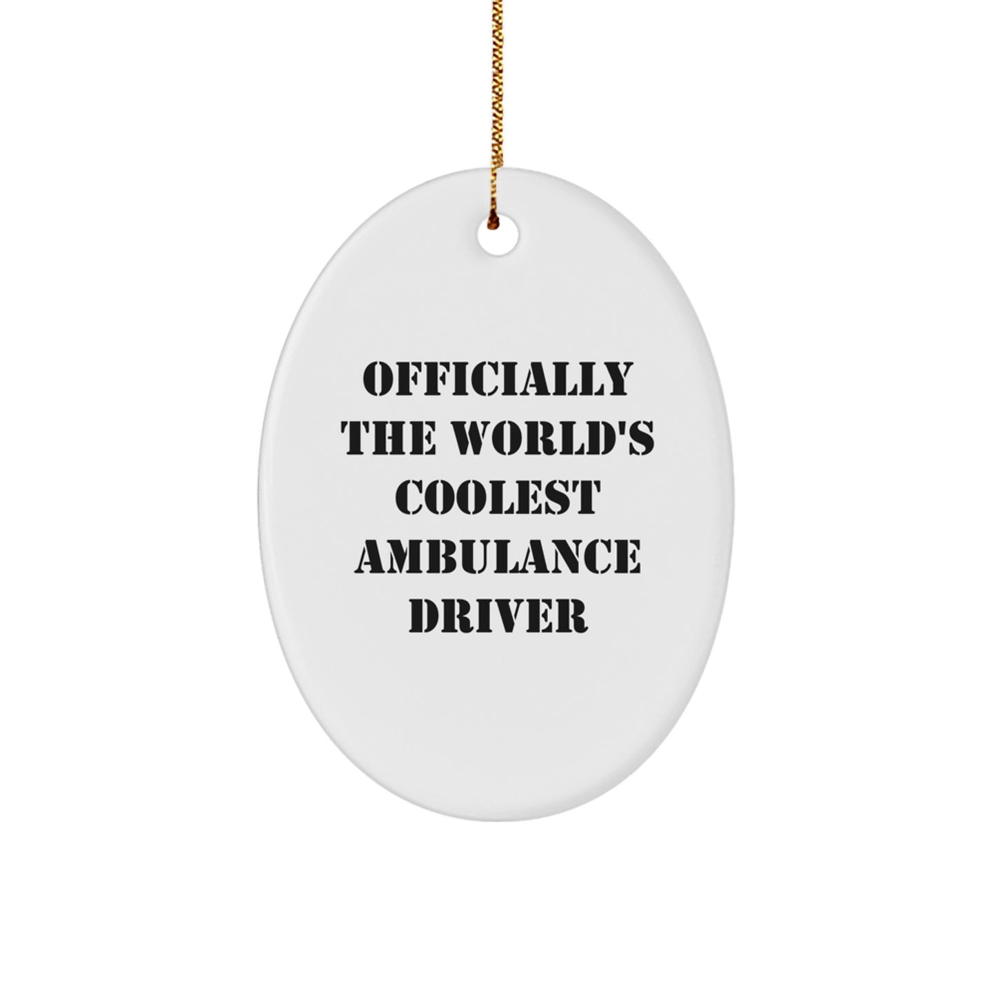 Ambulance Driver Keepsake Christmas Ornament for Him Gift Officially - Image 1