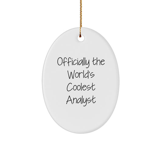 Funny Analyst Gifts from Men to Coworkers - Oval Ornament - Christmas Unique Gifts for Analysts - Image 1
