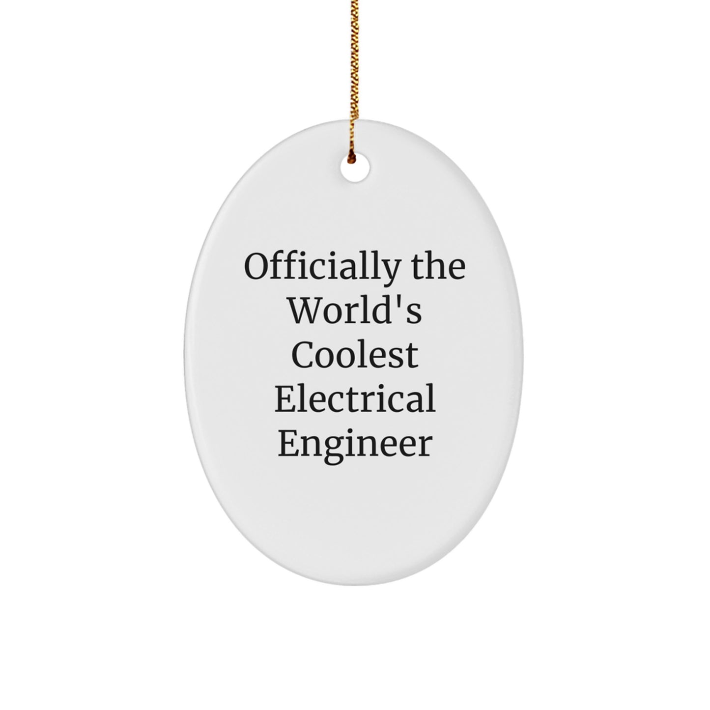 Cool Electrical Engineer Oval Ornament for Friends Christmas Unique Gift - Image 1