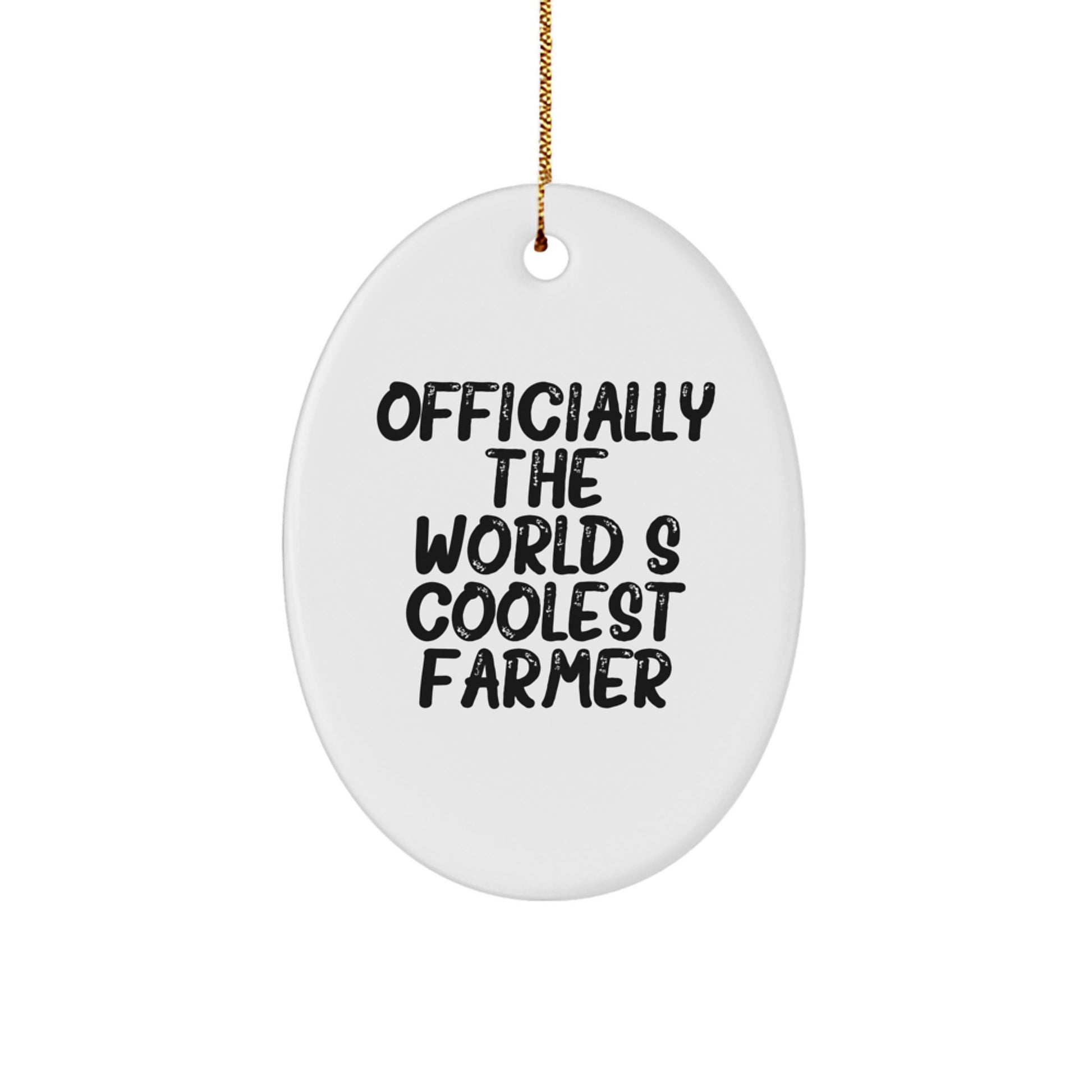Farmer Christmas Ornament for Her Gift – The World's Coolest Farmer - Image 1