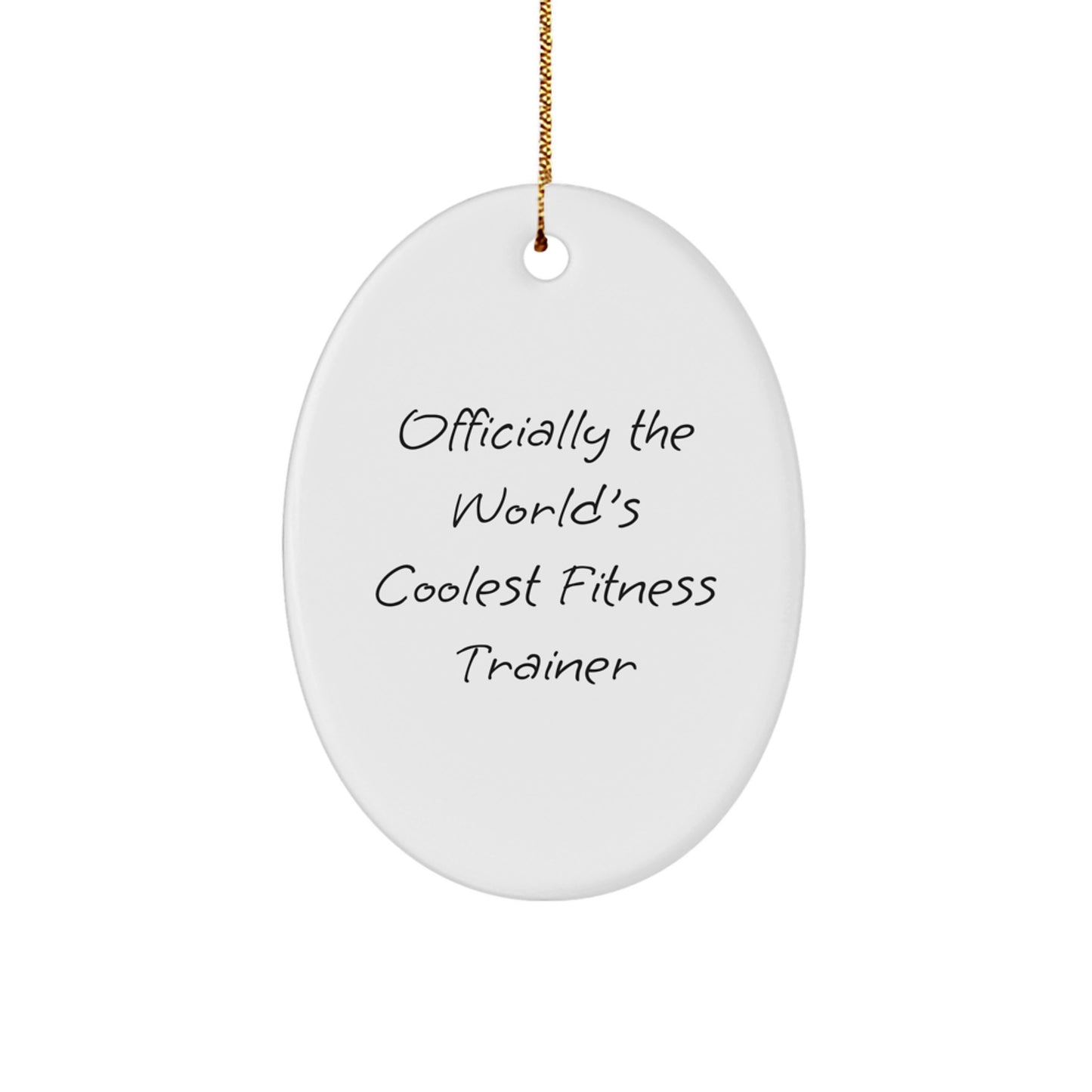 Gifts from Men to Fitness Trainers, Funny Oval Ornament, Christmas Unique Gifts for Fitness Trainers - Image 1