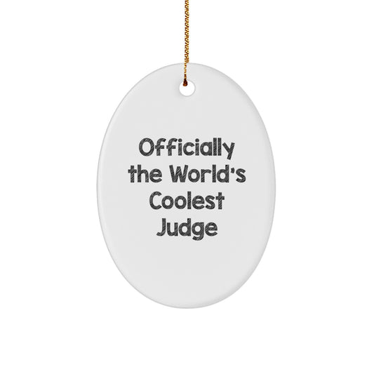 Funny Judge Gifts for Men, Women, Friends, or Family - Oval Ornament - Image 1