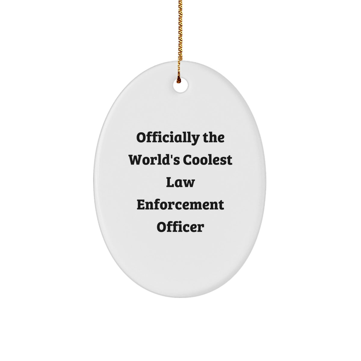 Law Enforcement Officer Keepsake Christmas Ornament for Him Gift - Image 1