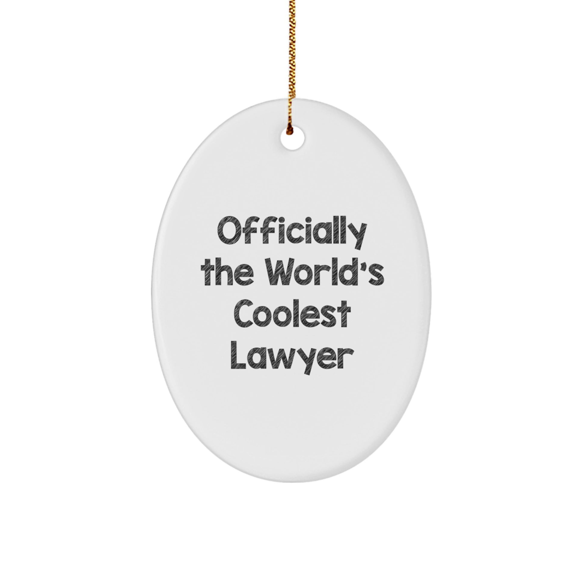 The World's Coolest Lawyer Keepsake Christmas Ornament for Him Gift - Image 1
