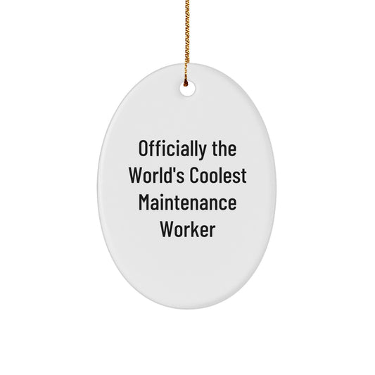 Christmas Ornament Gift Treasure for Family - Coolest Maintenance Worker - Image 1
