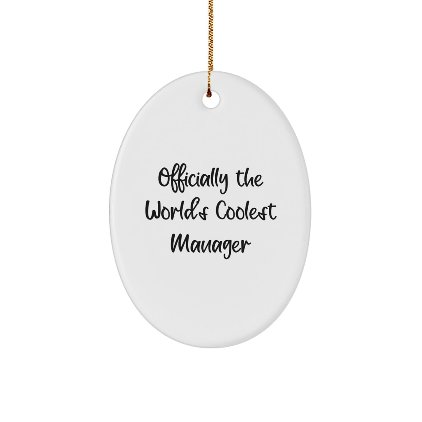 Cool Manager Christmas Ornament for Friends Gift – Novelty White - Image 1