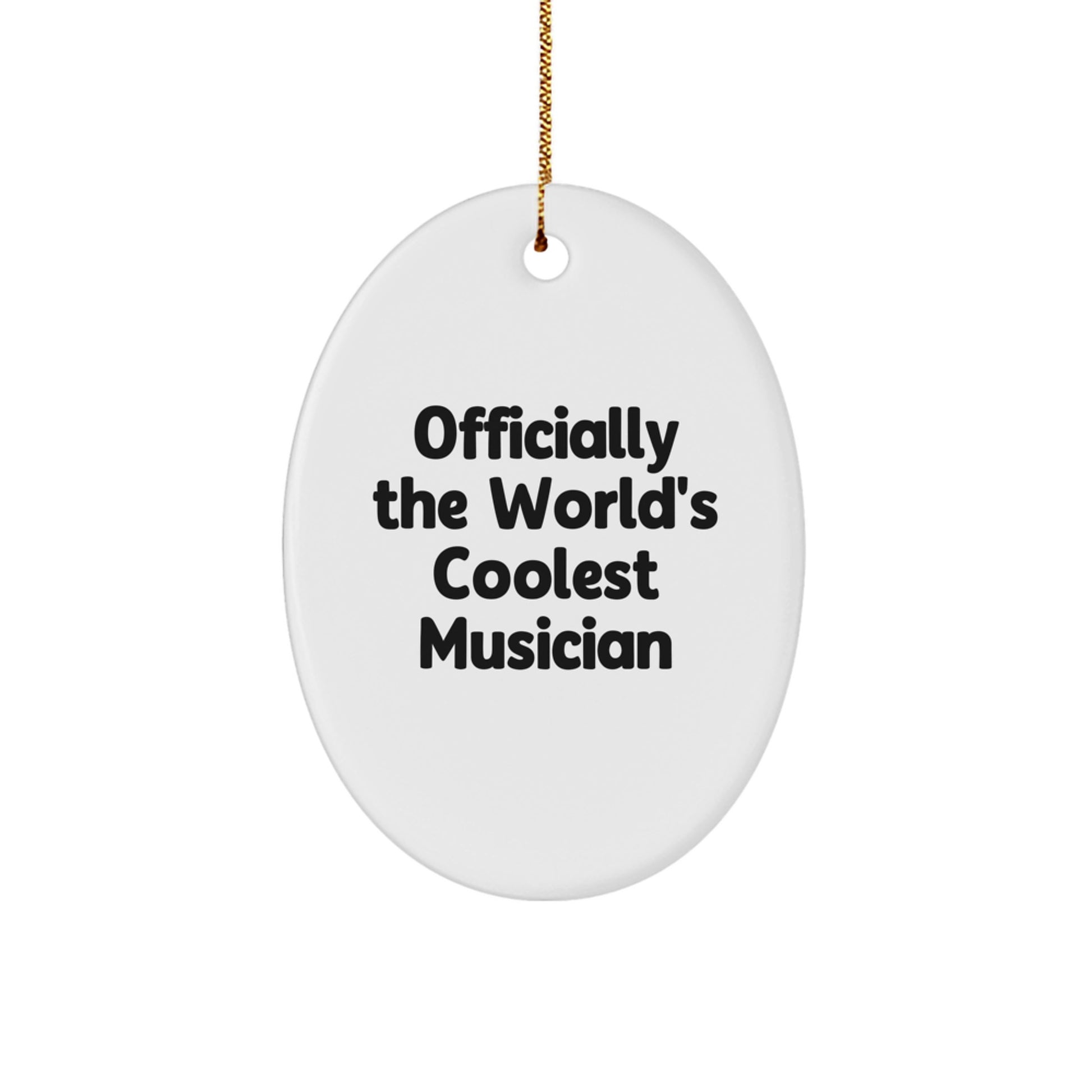 Fun Officially the World's Coolest Musician Novelty Christmas Unique Gift - Image 1