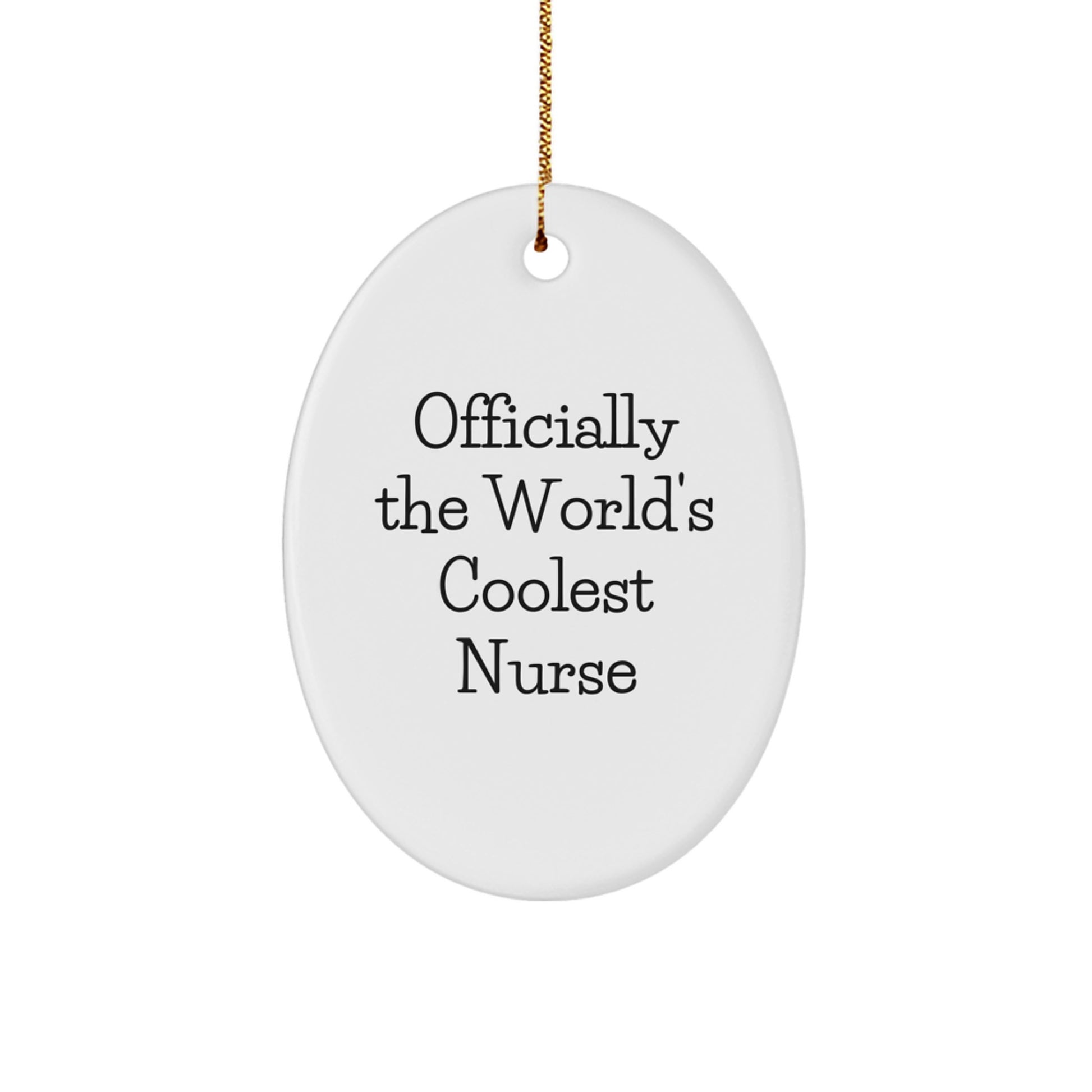 Nurse Keepsake Christmas Ornament for Him Gift Officially Coolest Nurse - Image 1