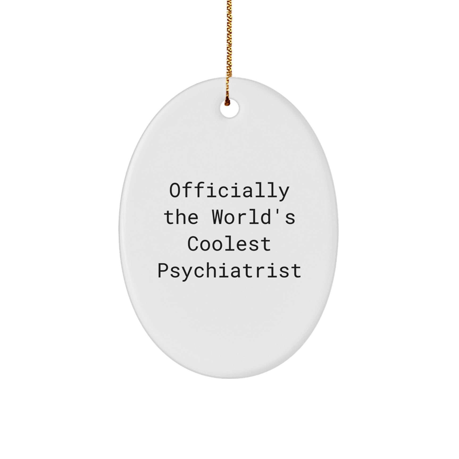 Christmas Gift for Her Psychiatrist Keepsake Oval Ornament Present - Image 1