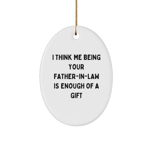 Christmas Unique Gift Oval Ornament for Her – Father-in-law Present - Image 1