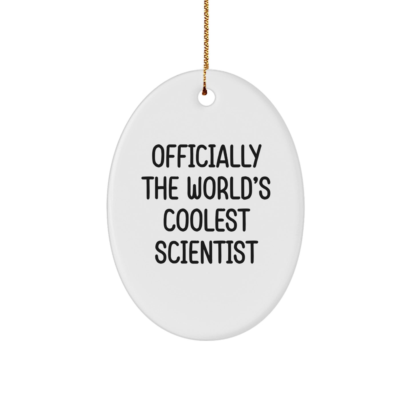 Scientist World's Coolest Scientist Christmas Ornament for Him Gift - Image 1