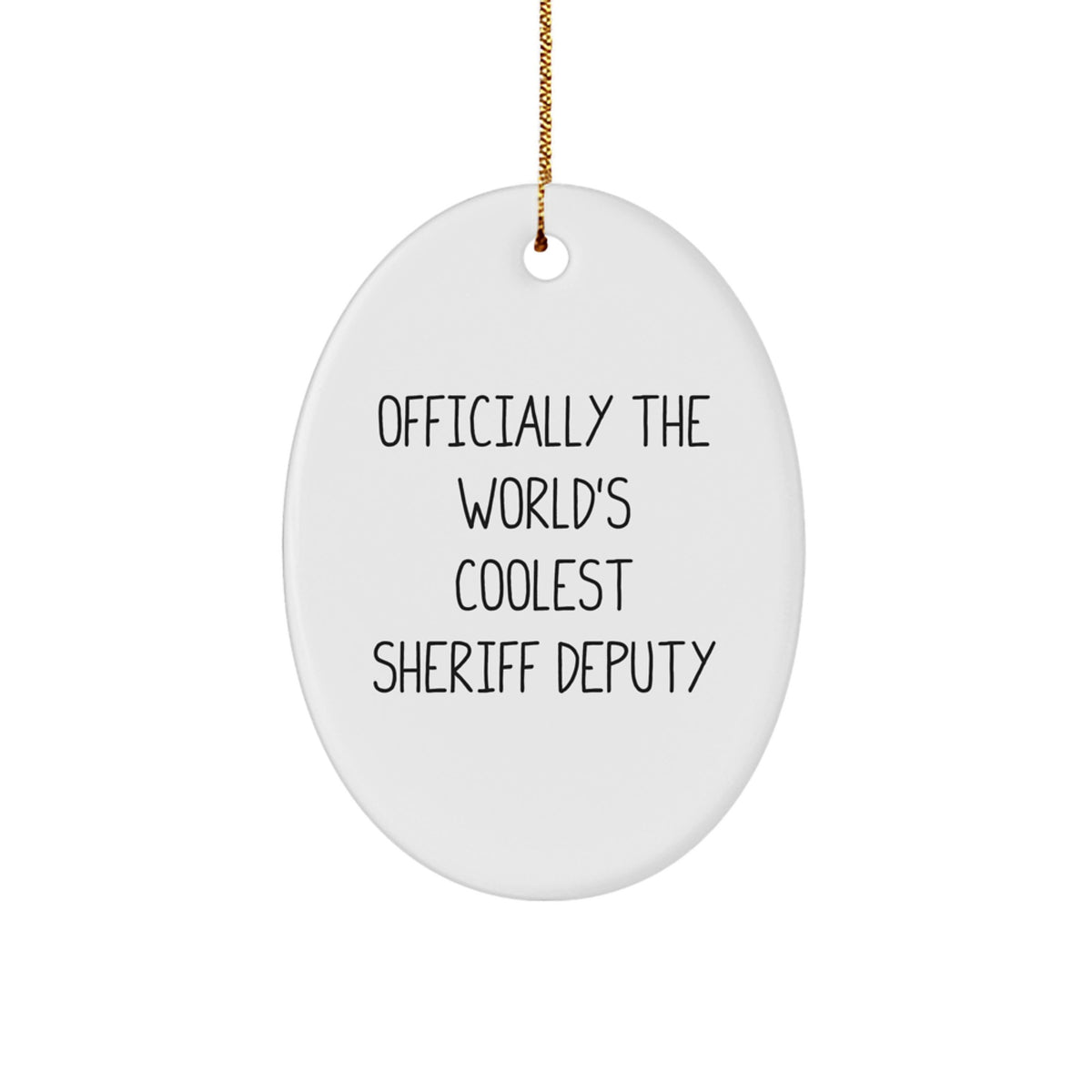 Sheriff Deputy Christmas Ornament for Him Keepsake World's Coolest Gift - Image 1