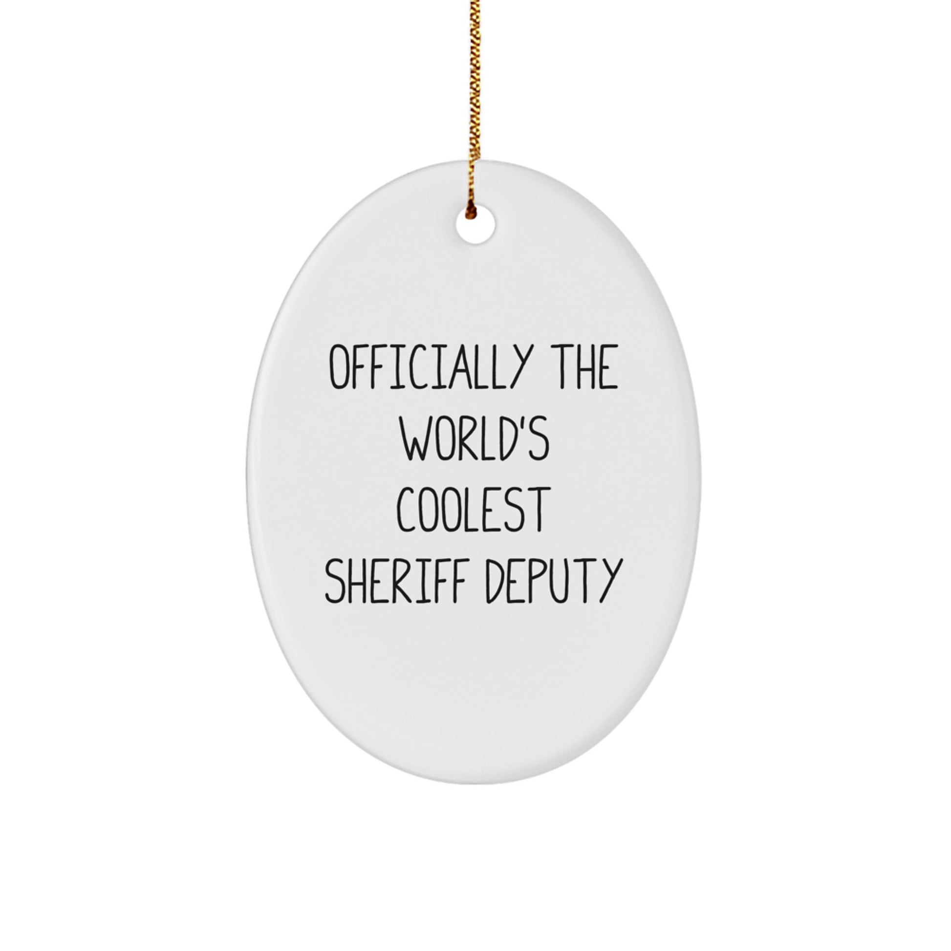 Sheriff Deputy Christmas Ornament for Him Keepsake World's Coolest Gift - Image 1