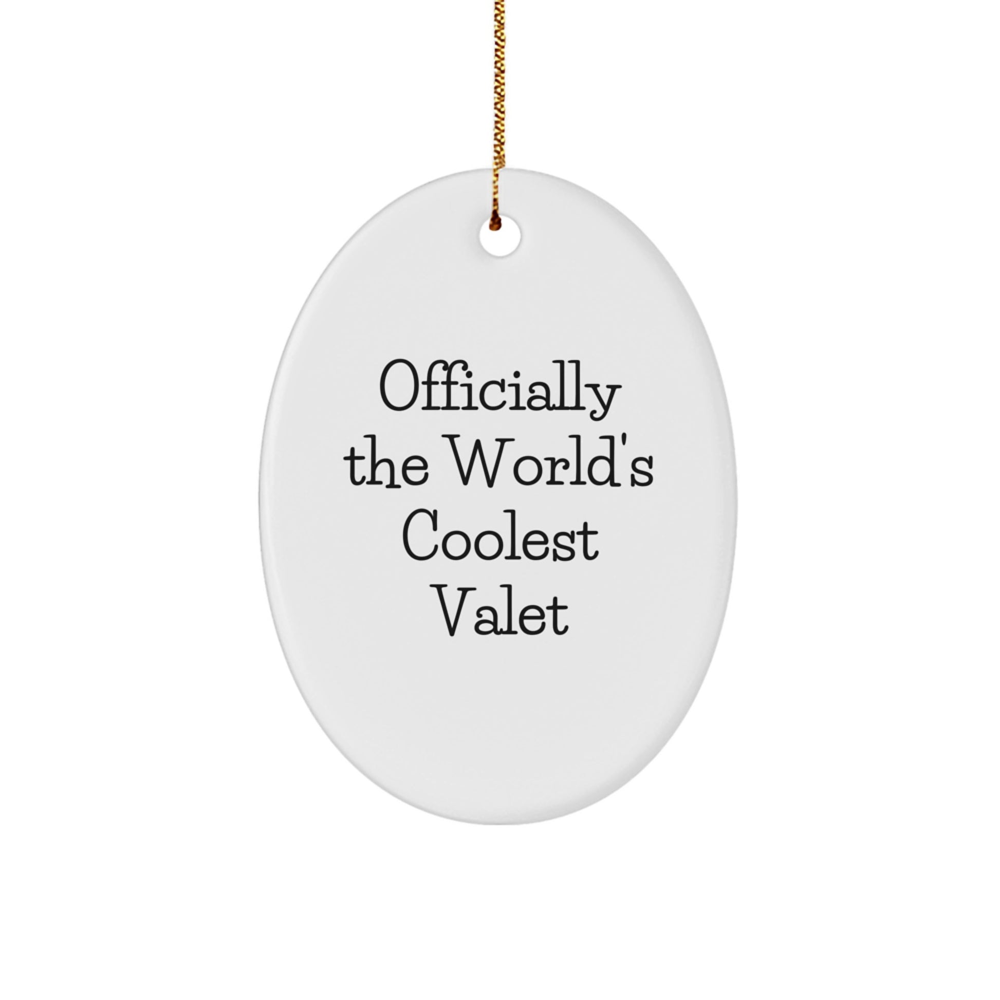 Officially The World's Coolest Valet Gifts from Family for Valet Christmas Unique Gift Ideas Oval Ornament Decorations - Image 1