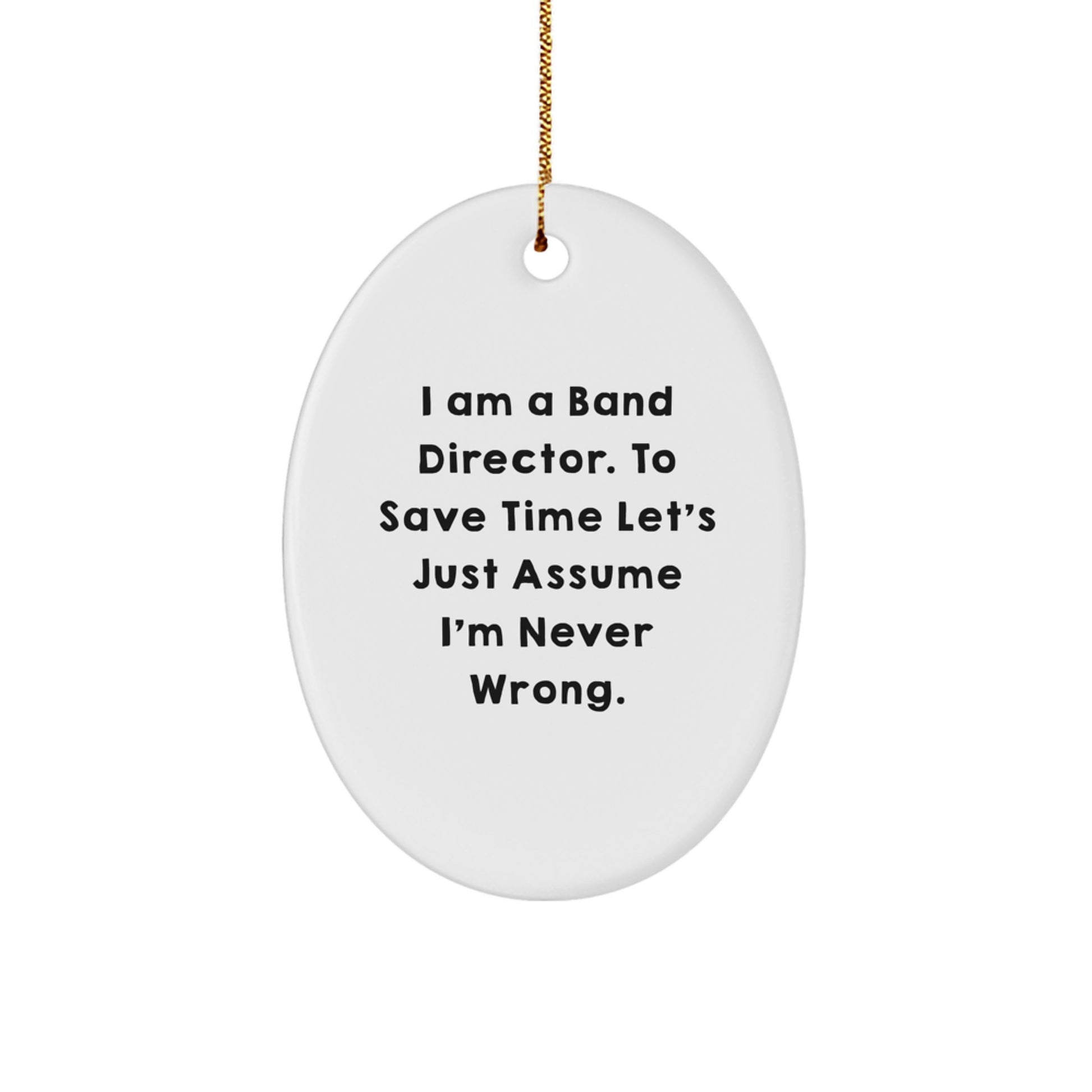 Funny Band Director Gifts Oval Ornament for Christmas Unique Gifts from Friends Family Coworkers for Band Director - Image 1