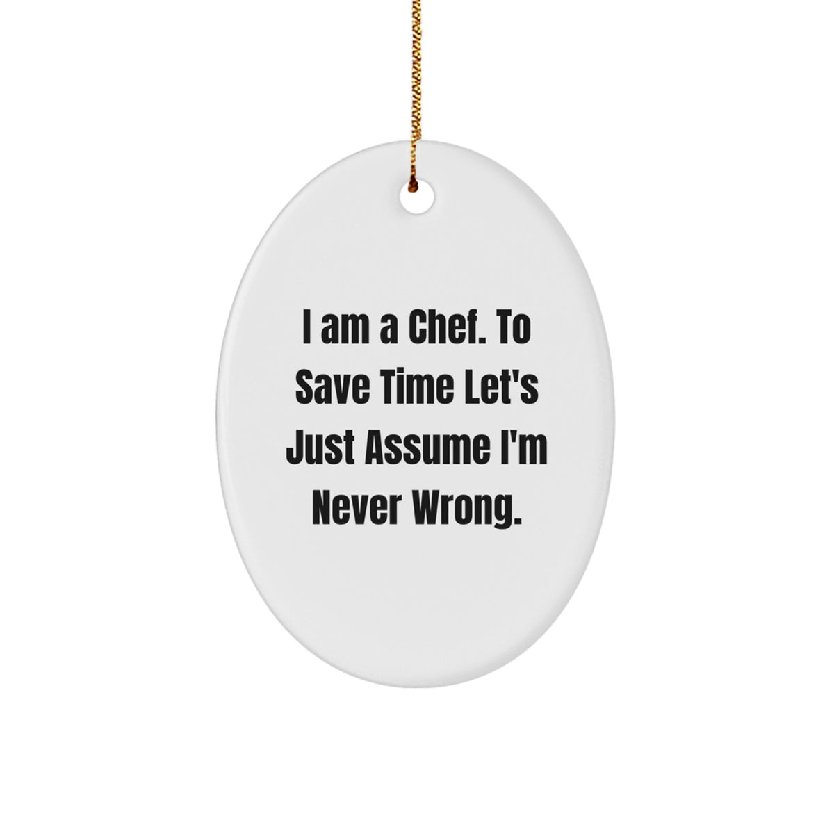 Christmas Unique Gift Chef Christmas Ornament for Her Present I am a Chef - Image 1