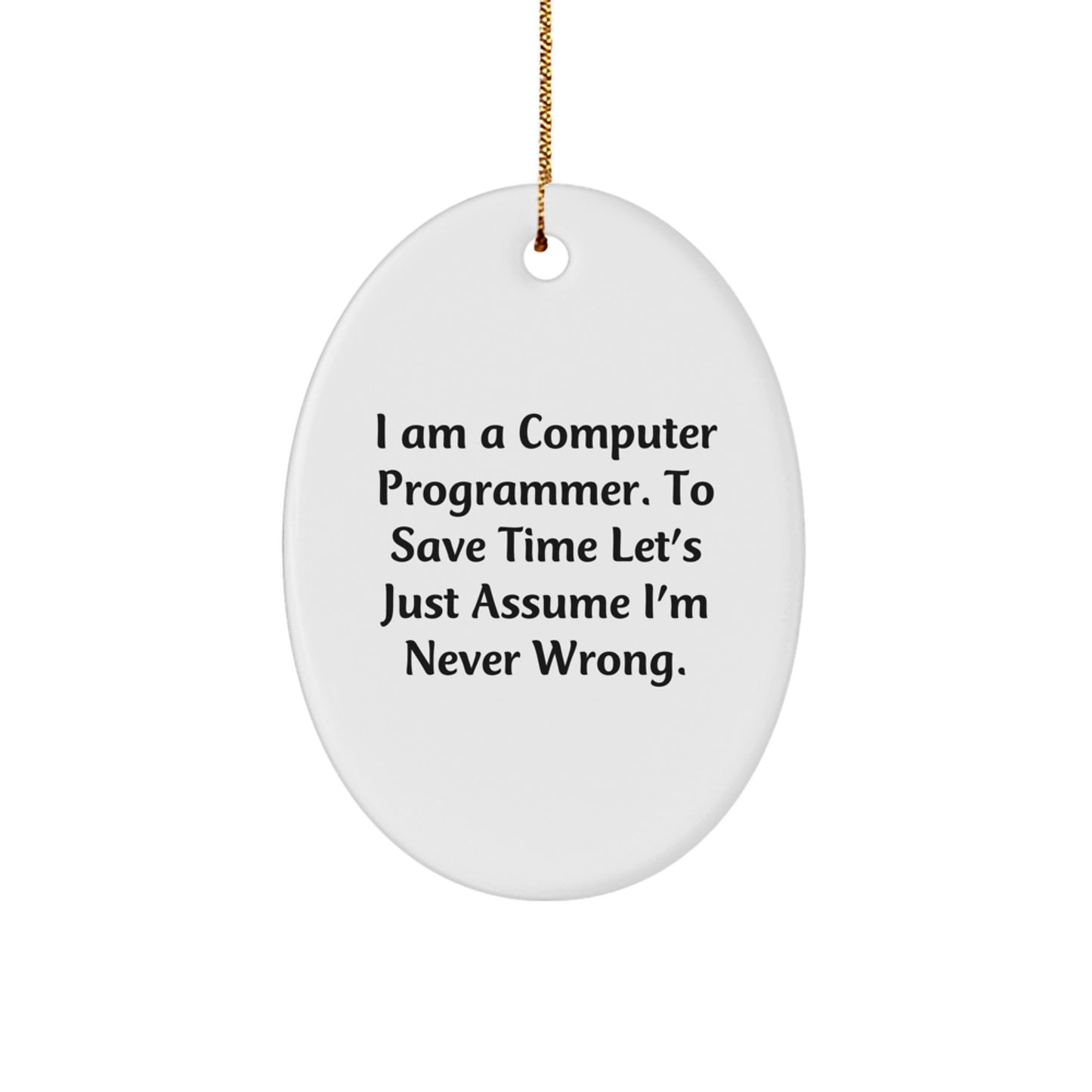 Computer Programmer Keepsake Christmas Ornament for Him Gift - Image 1