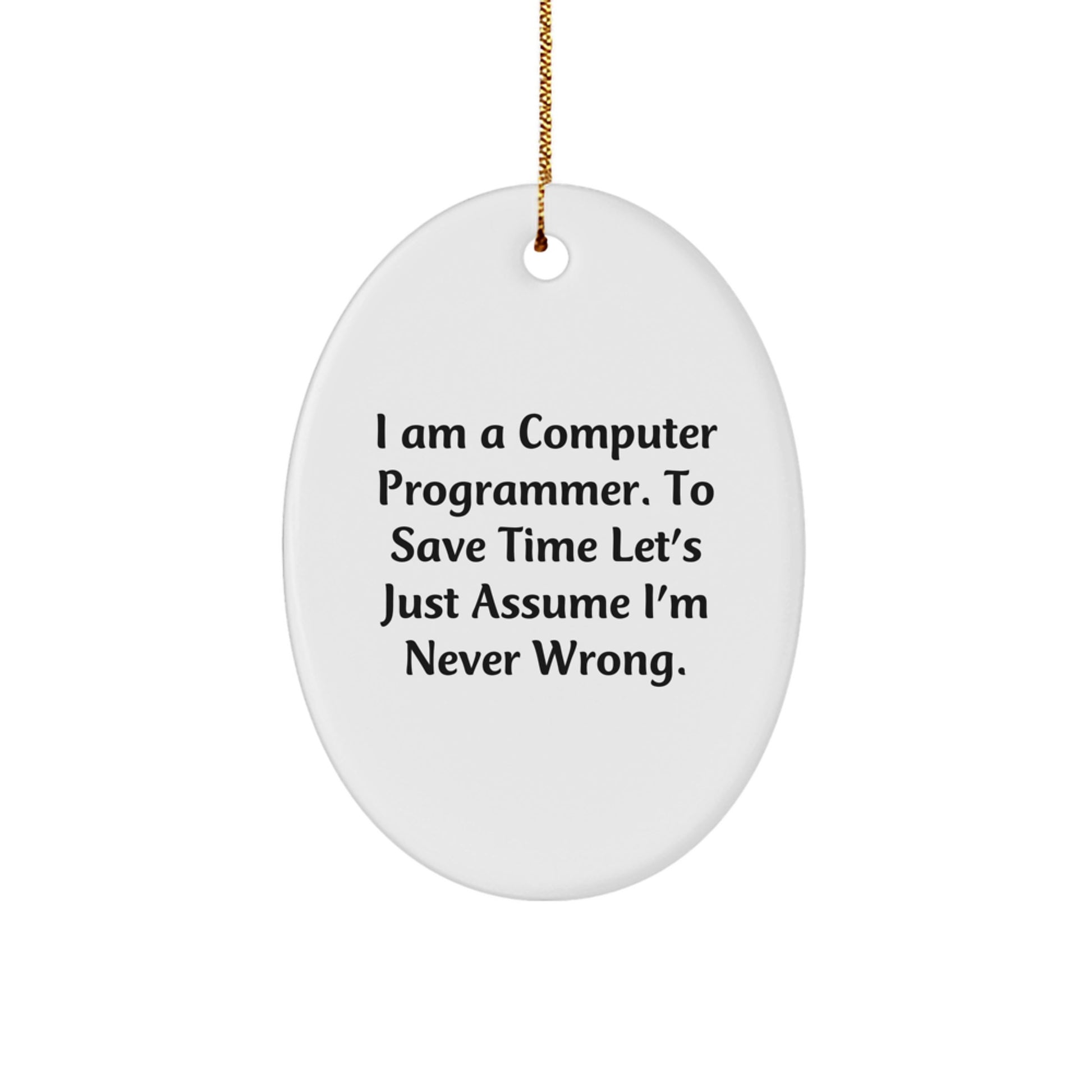 Computer Programmer Keepsake Christmas Ornament for Him Gift - Image 1