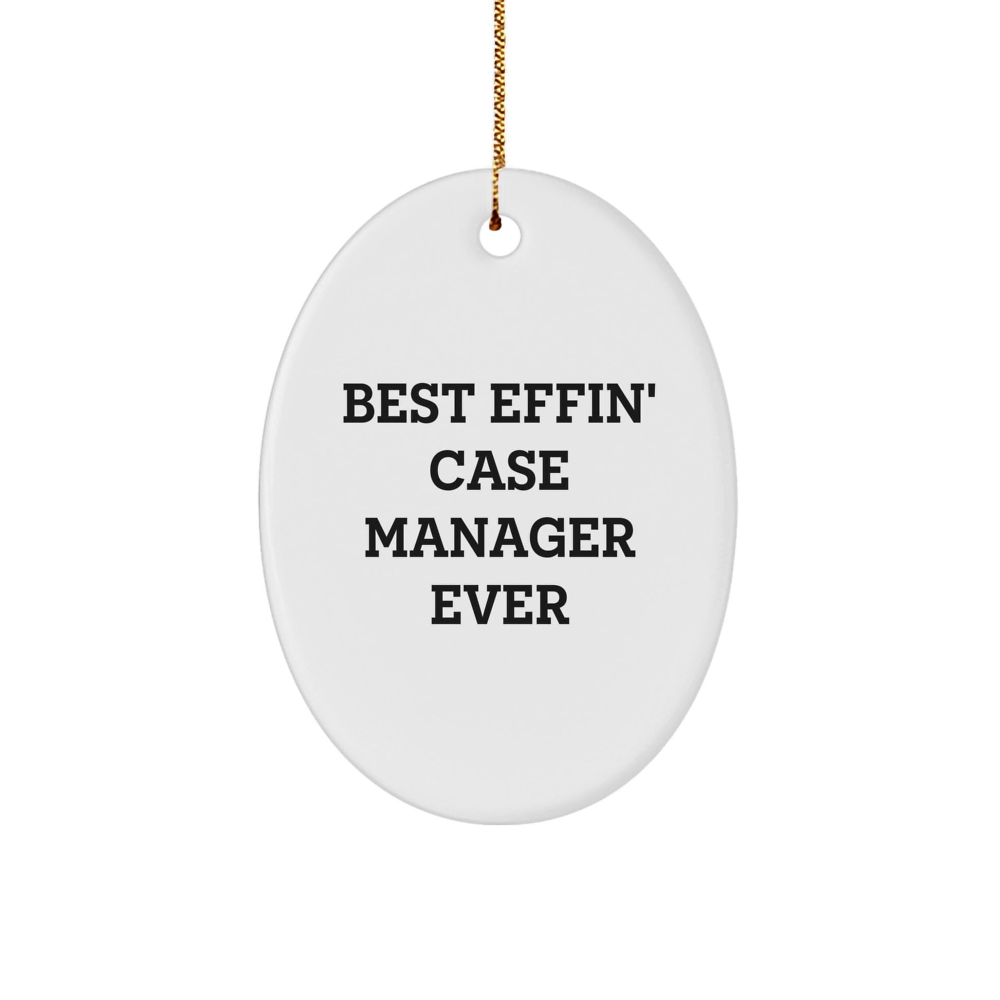 Fun Case Manager Oval Ornament Christmas Unique Gift for Friends Novelty - Image 1