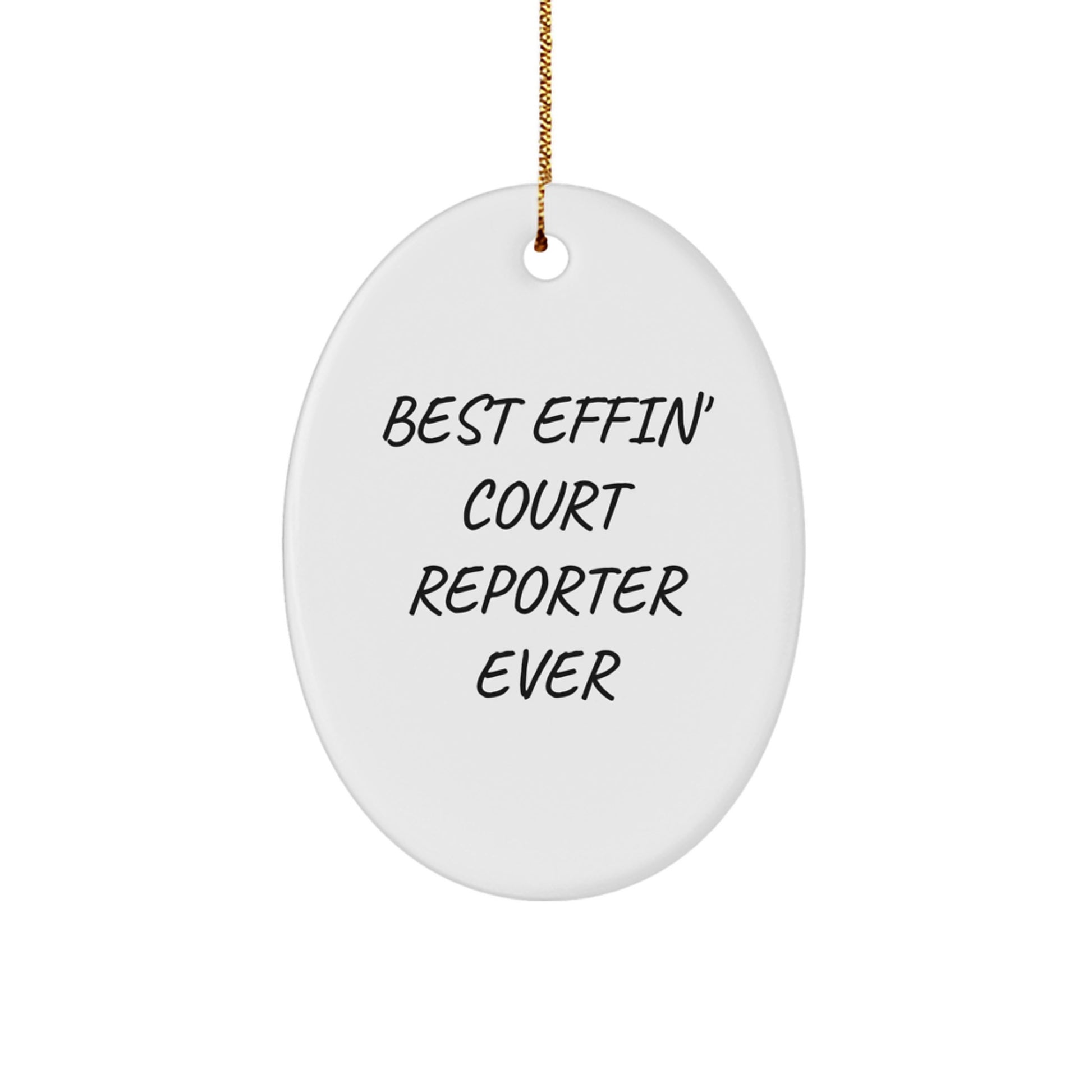 Playful Court Reporter Novelty Christmas Ornament for Friends Gift - Image 1