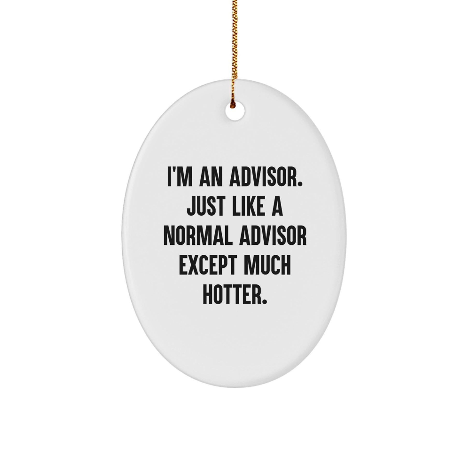 Funny Advisor Oval Ornament Gifts from Friends for Advisors, Unique Christmas Unique Gifts - Image 1