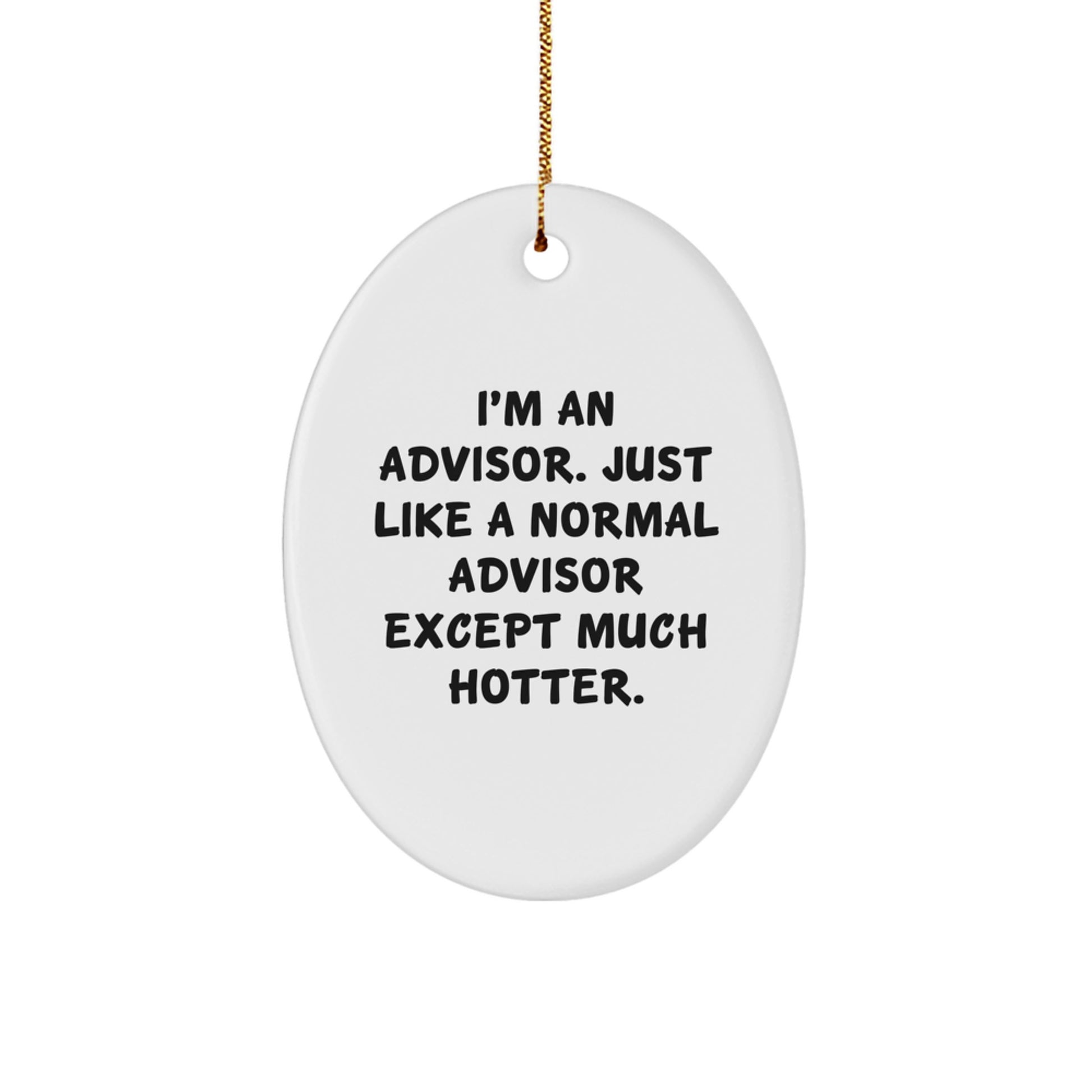Funny Advisor Oval Ornament Gifts from Friends for Advisor Christmas Unique Gifts - Image 1
