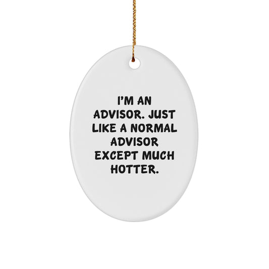 Funny Advisor Oval Ornament Gifts from Friends for Advisor Christmas Unique Gifts - Image 1